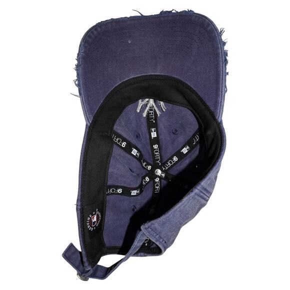 New Era 9FORTY New York Yankees Distressed Denim Dad Hat Blue Adjustable Cap - Picture 5 of 5